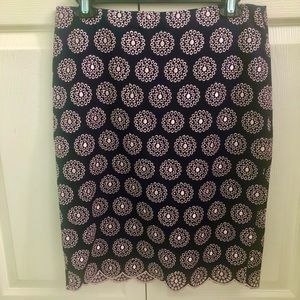 Ann Taylor Eyelet Pencil Skirt